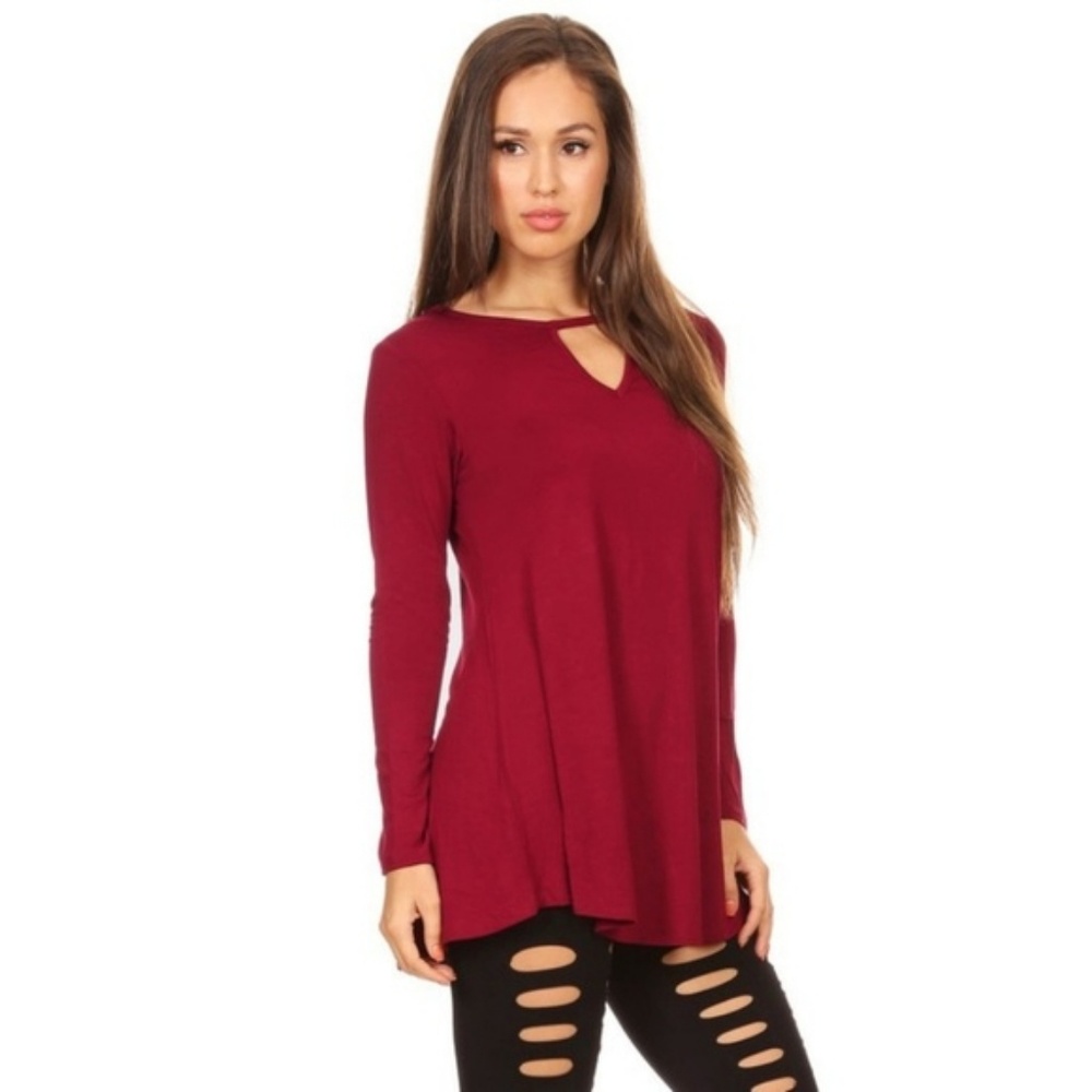 SALE Long Sleeve Keyhole Tunic M
